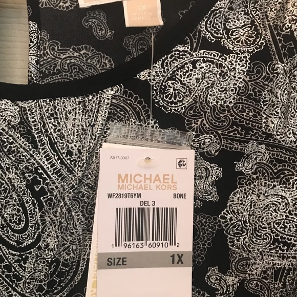 Michael Kors Paisly Dress with long sleeves, elastic waist & layered. New w/Tags - Picture 8 of 11